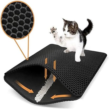 (🔥LIMITED-TIME OFFER: 49% DISCOUNT) Anti-Skid Cat Litter Mat - Grab Yours Now!